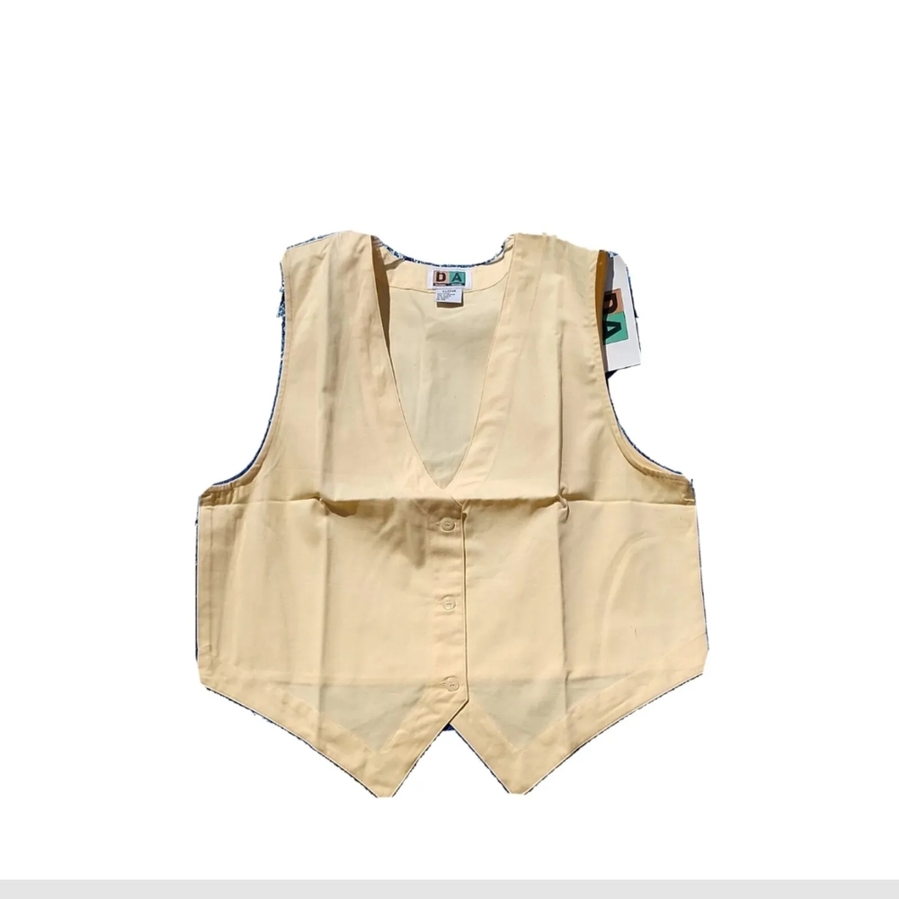 Yellow Broadcloth Vest XL NWT